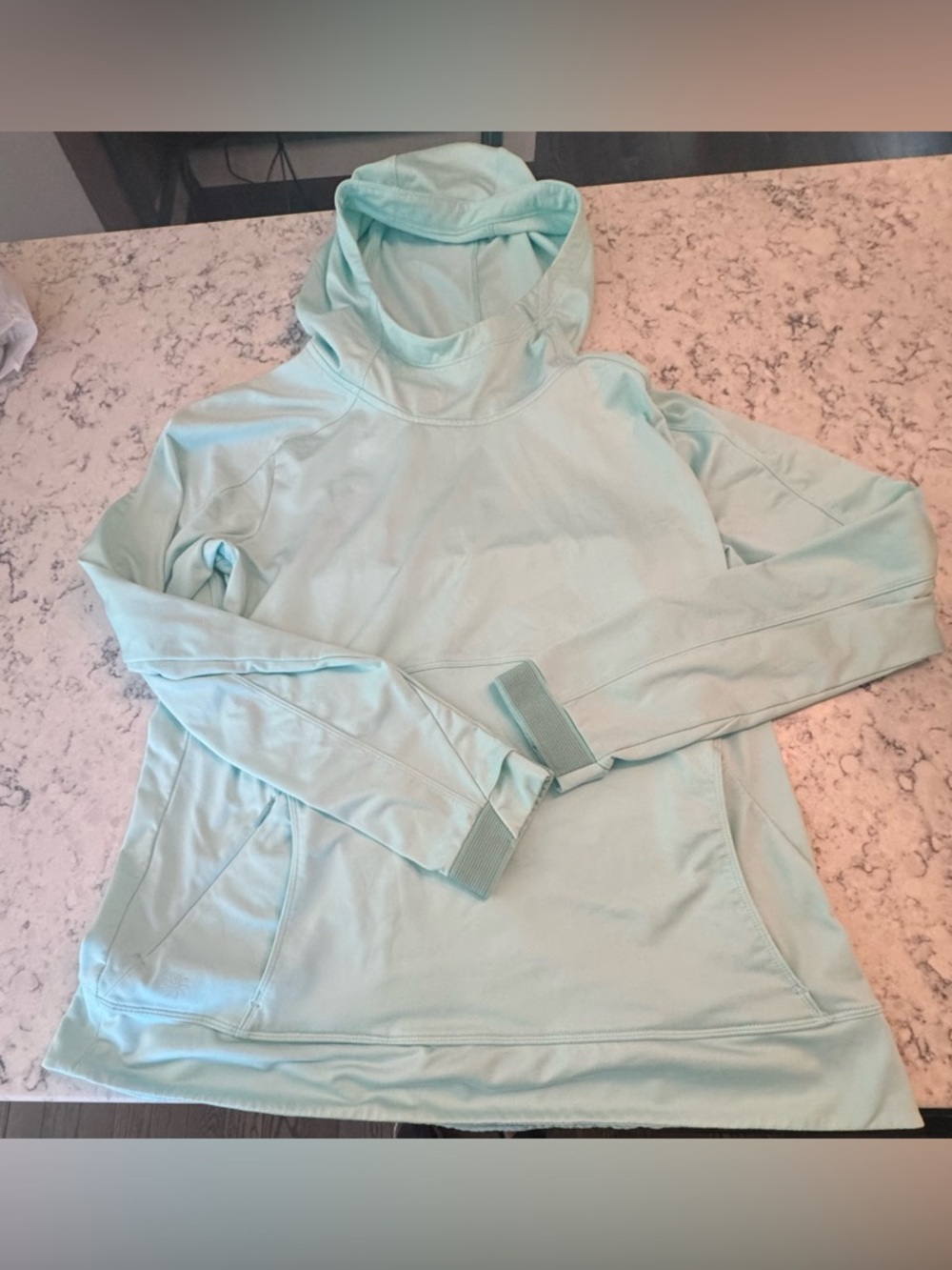 Athleta Women's XL Mint Funnel Neck Hoodie  Pullover  Sweatshirt